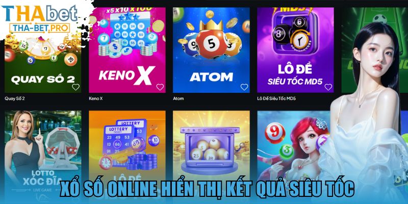 Xổ số online hiển thị kết quả siêu tốc